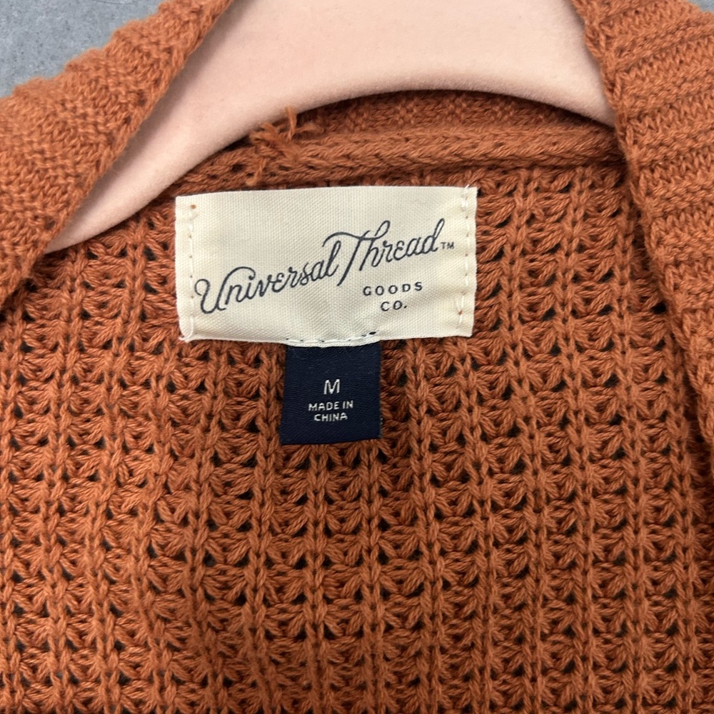 Women’s Universal Thread Rust Open Cardigan Size Medium - Picture 2 of 5